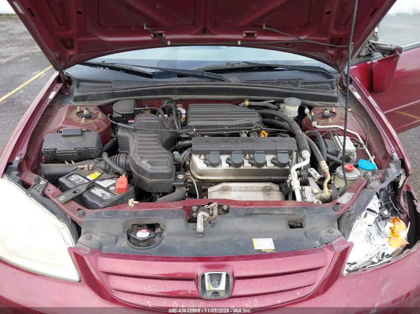 2002 Honda Civic Ex VIN: 2HGES26752H507198 Lot: 43632959