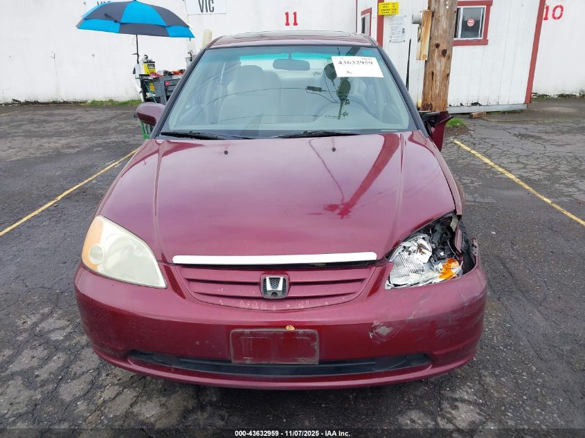 2002 Honda Civic Ex VIN: 2HGES26752H507198 Lot: 43632959