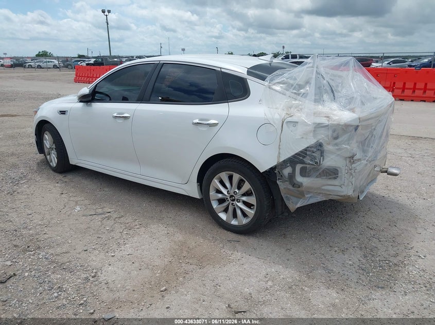 Vin: 5xxgt4l3xjg274518, lot: 44128201, kia optima lx 20183