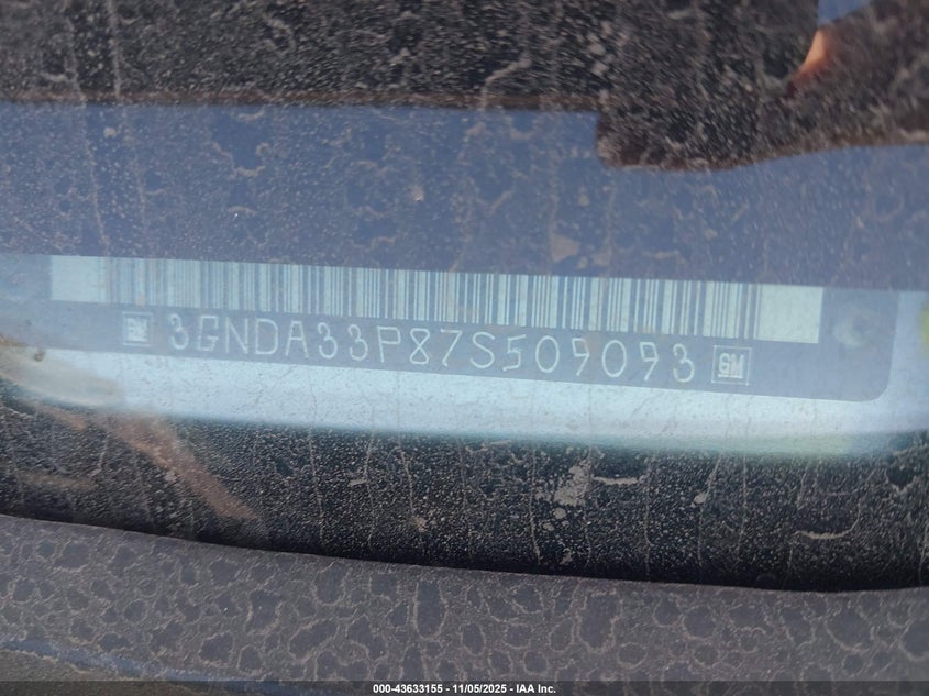 2007 Chevrolet Hhr Lt VIN: 3GNDA33P87S509093 Lot: 43633155