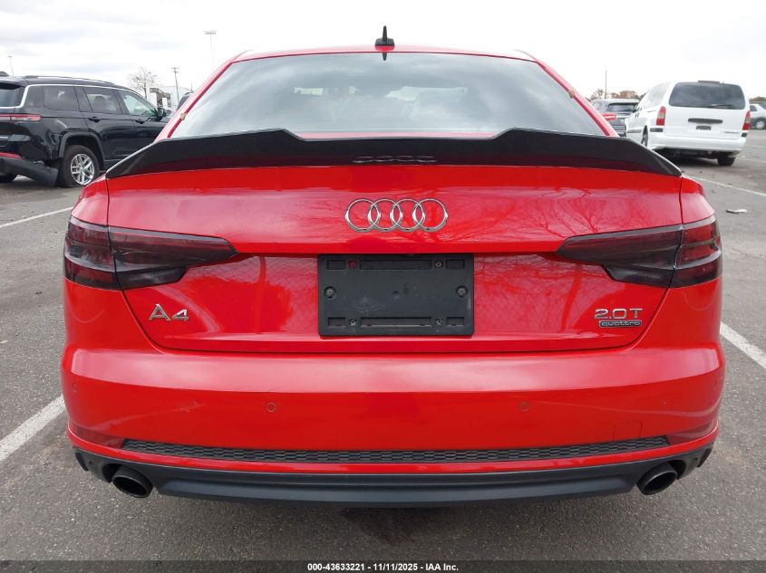 2017 Audi A4 2.0T Premium VIN: WAUENAF46HN012558 Lot: 43633221