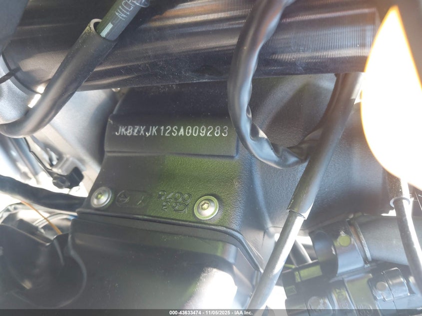 2025 Kawasaki Zx636 K VIN: JKBZXJK12SA009283 Lot: 43633474