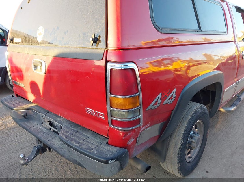 2002 GMC Sierra 1500Hd Sle VIN: 1GTGK13U52F177964 Lot: 43633518