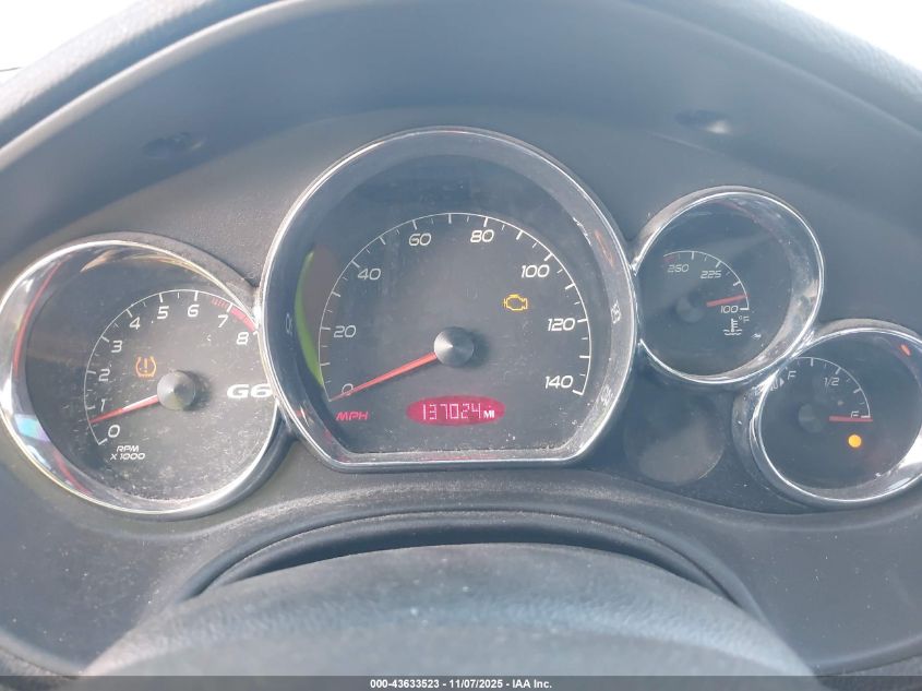 2008 Pontiac G6 Gxp VIN: 1G2ZM577684206248 Lot: 43633523