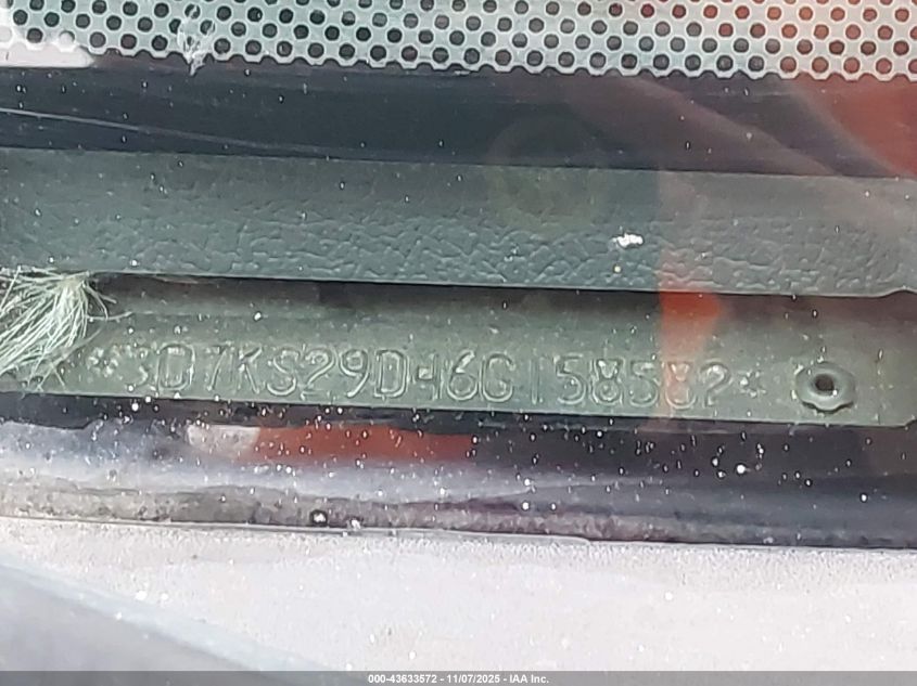 2006 Dodge Ram 2500 Slt VIN: 3D7KS29D46G158582 Lot: 43633572