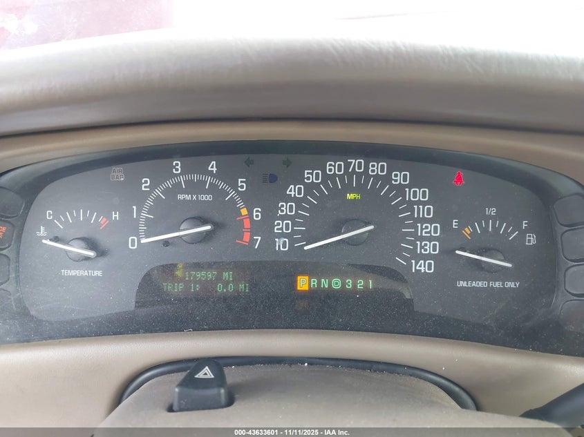 2001 Buick Park Avenue VIN: 1G4CW54K614126907 Lot: 43633601