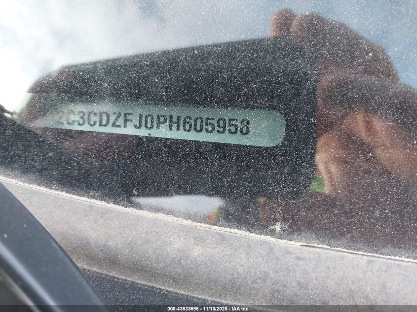 2023 Dodge Challenger R/T Scat Pack VIN: 2C3CDZFJ0PH605958 Lot: 43633696