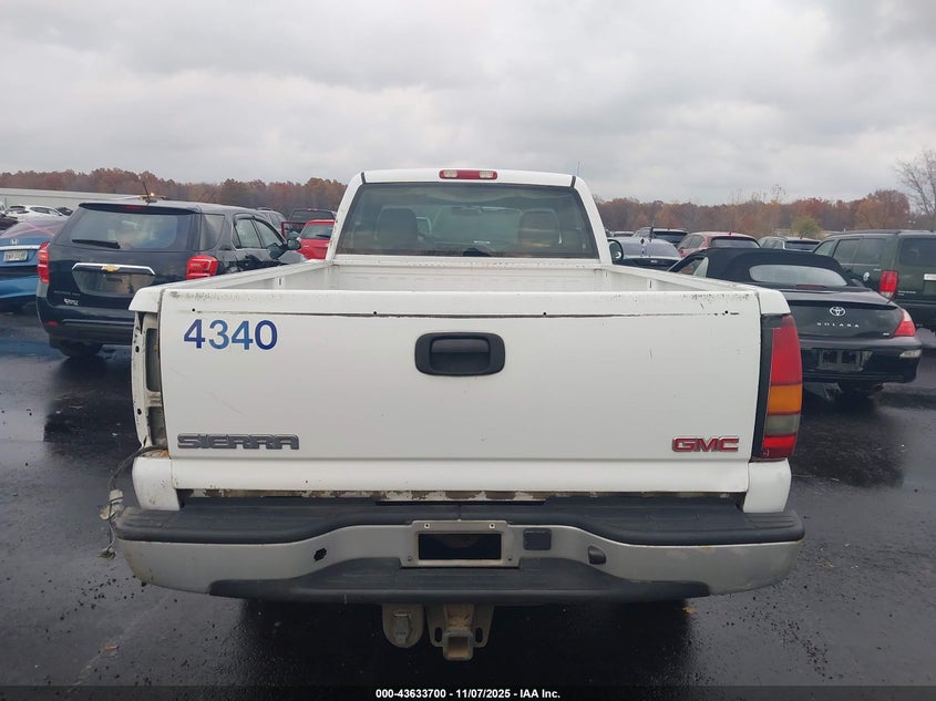 2003 GMC Sierra 2500Hd Work Truck VIN: 1GTHK24U23E285491 Lot: 43633700