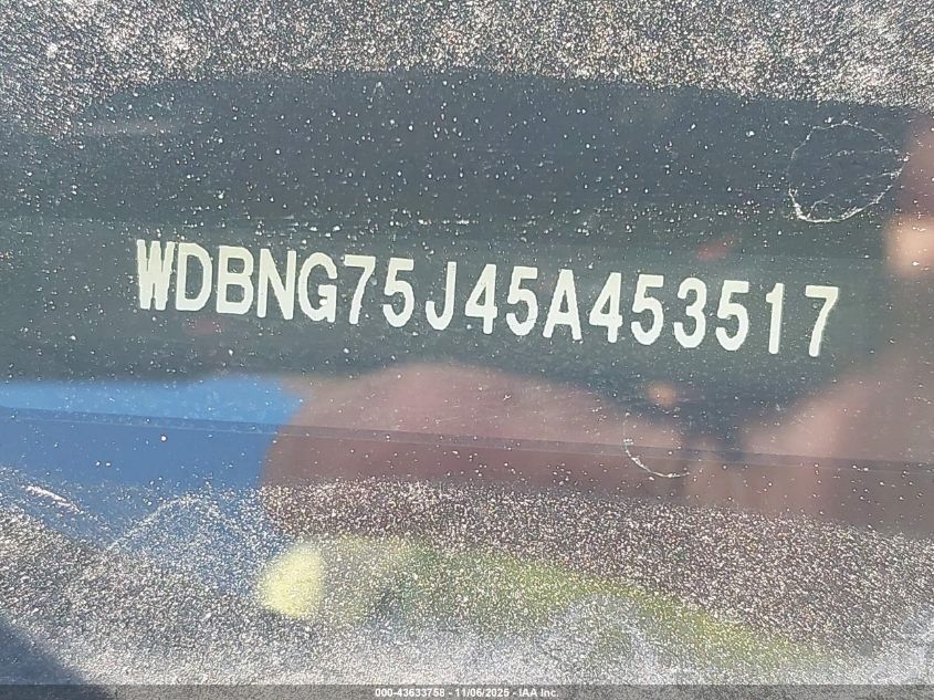 2005 Mercedes-Benz S 500 VIN: WDBNG75J45A453517 Lot: 43633758