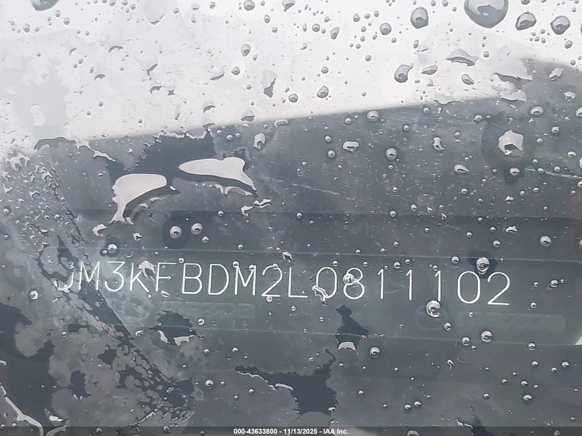 2020 Mazda Cx-5 Grand Touring VIN: JM3KFBDM2L0811102 Lot: 43633800