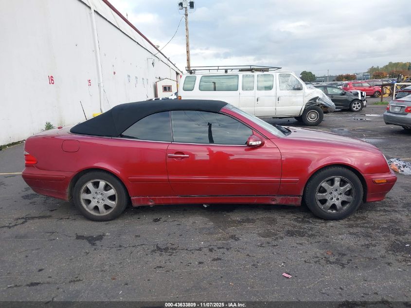 2003 Mercedes-Benz Clk 320 VIN: WDBLK65G93T134376 Lot: 43633809