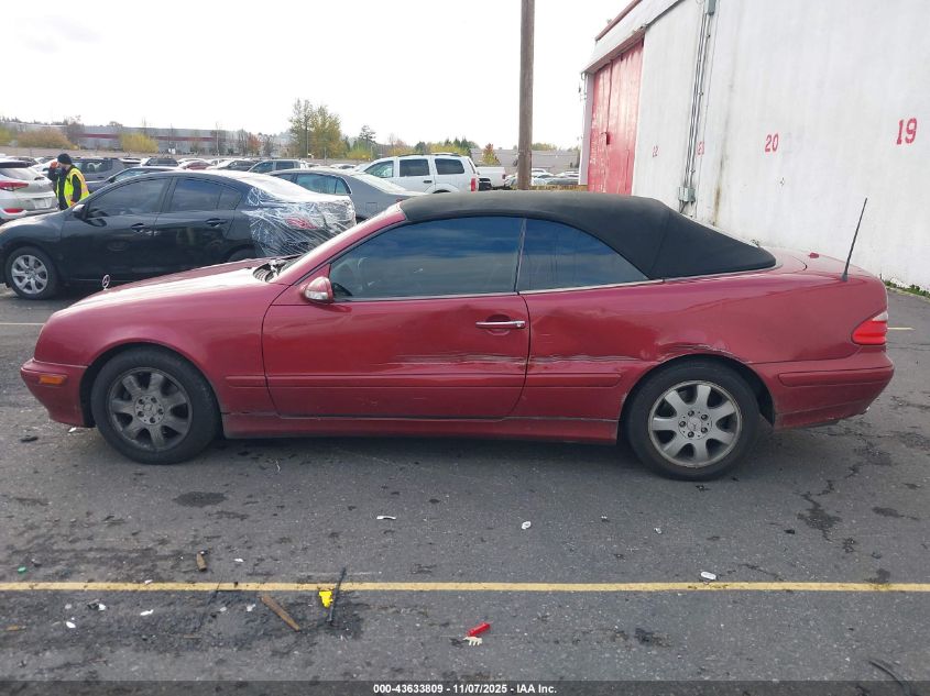 2003 Mercedes-Benz Clk 320 VIN: WDBLK65G93T134376 Lot: 43633809