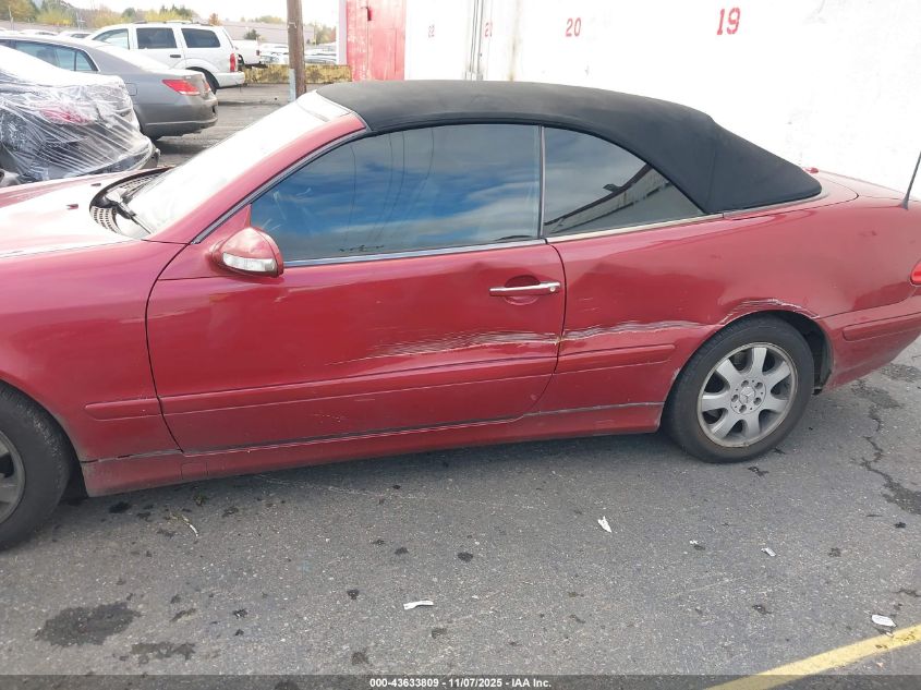 2003 Mercedes-Benz Clk 320 VIN: WDBLK65G93T134376 Lot: 43633809