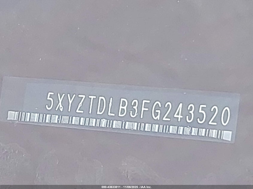 5XYZTDLB3FG243520 2015 HYUNDAI SANTA FE photo no. 9