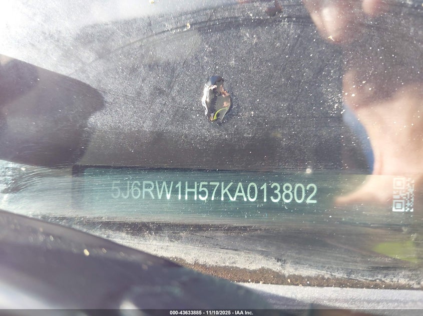 2019 Honda Cr-V Ex VIN: 5J6RW1H57KA013802 Lot: 43633885