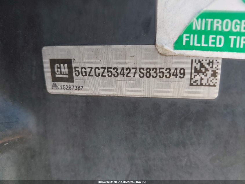 2007 Saturn Vue V6 VIN: 5GZCZ53427S835349 Lot: 43633970