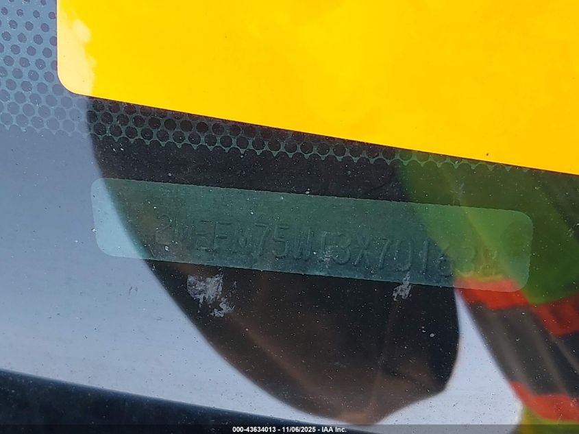 2003 Mercury Grand Marquis Ls VIN: 2MEFM75W13X701638 Lot: 43634013