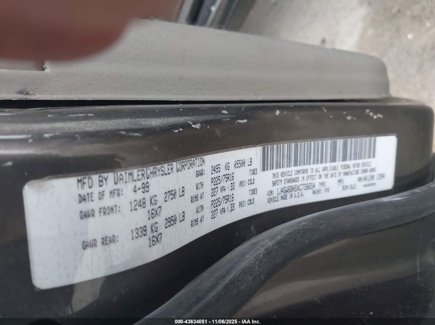 1999 Jeep Grand Cherokee Limited VIN: 1J4GW68N5XC738654 Lot: 43634051