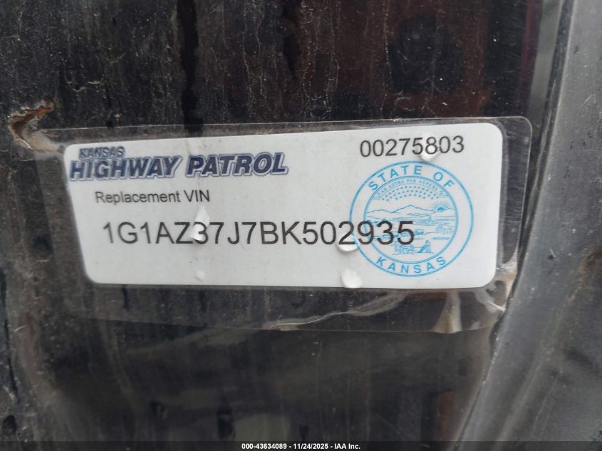 1981 Chevrolet Monte Carlo VIN: 1G1AZ37J7BK502935 Lot: 43634089