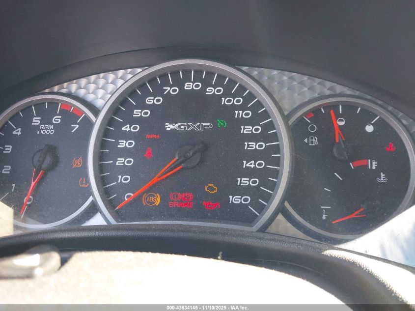 2008 Pontiac Grand Prix Gxp VIN: 2G2WC55C181127118 Lot: 43634145