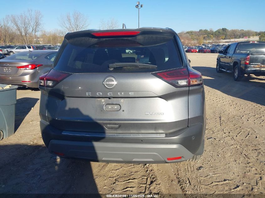 2022 Nissan Rogue Sv VIN: 5N1BT3BB0NC703342 Lot: 43634156