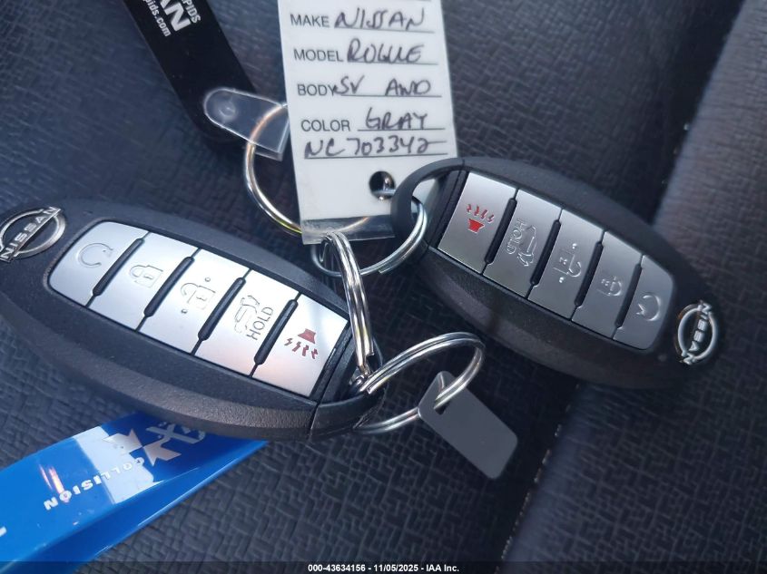 2022 Nissan Rogue Sv VIN: 5N1BT3BB0NC703342 Lot: 43634156
