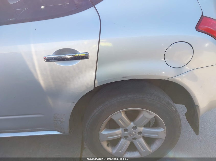 2006 Nissan Murano Sl VIN: JN8AZ08T06W407075 Lot: 43634167