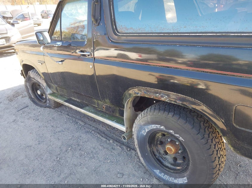 1985 Ford Bronco U100 VIN: 1FMEU15H6FLA20500 Lot: 43634211