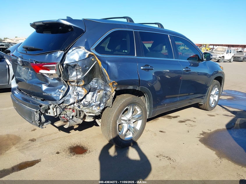 2017 TOYOTA HIGHLANDER LIMITED 5TDDZRFH5HS427384
