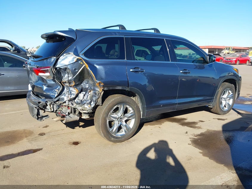 2017 TOYOTA HIGHLANDER LIMITED 5TDDZRFH5HS427384