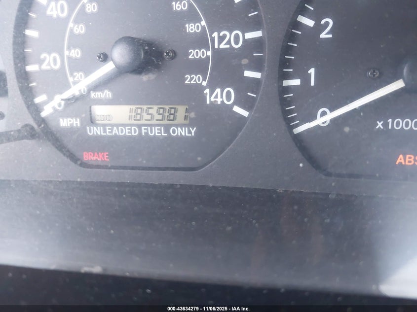 1999 Toyota Camry Le VIN: 4T1BG28K0XU520753 Lot: 43634279