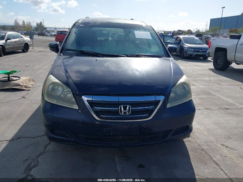 2005 Honda Odyssey Ex-L VIN: 5FNRL38755B092054 Lot: 43634290