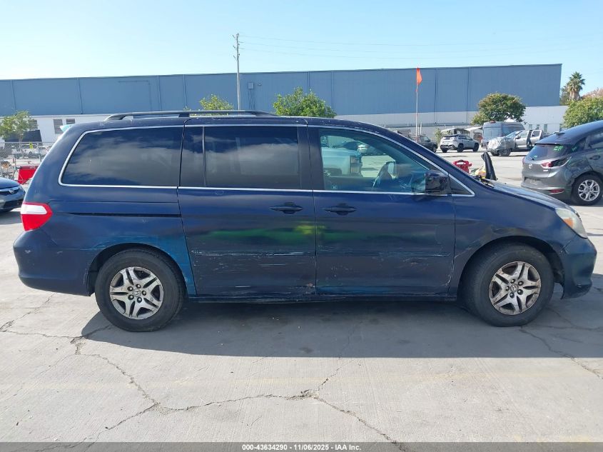 2005 Honda Odyssey Ex-L VIN: 5FNRL38755B092054 Lot: 43634290