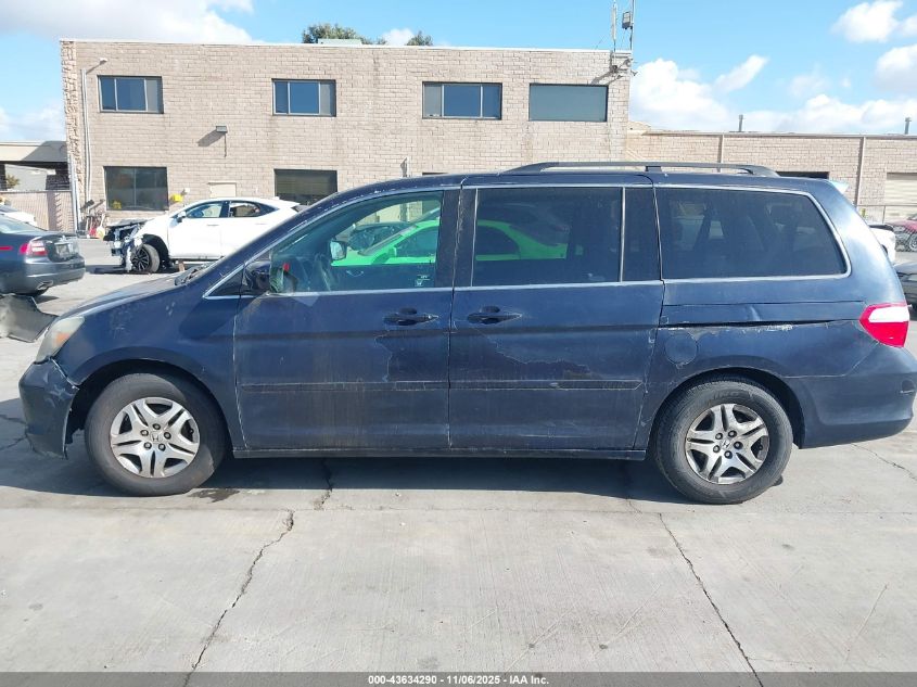 2005 Honda Odyssey Ex-L VIN: 5FNRL38755B092054 Lot: 43634290