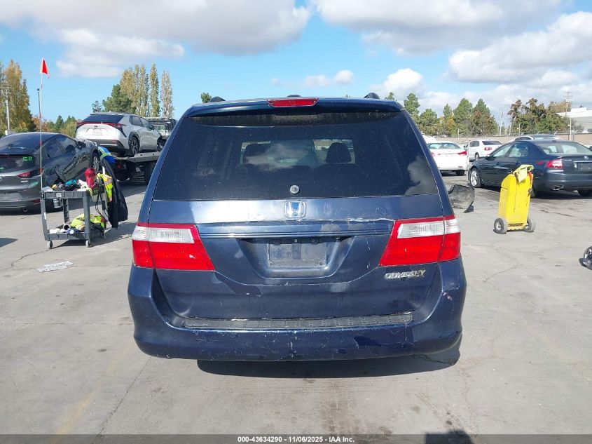 2005 Honda Odyssey Ex-L VIN: 5FNRL38755B092054 Lot: 43634290