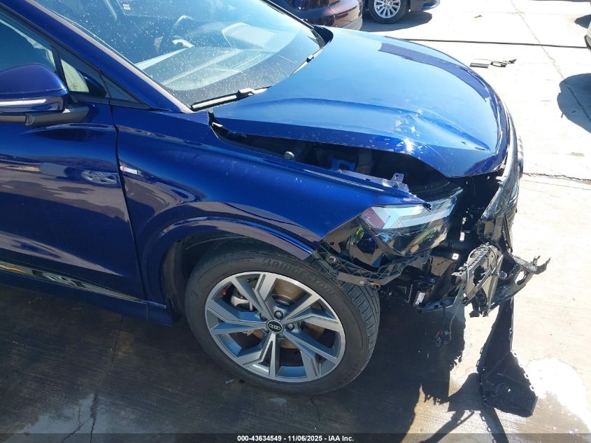 2023 Audi Q4 Sportback E-Tron Premium 50 Quattro VIN: WA122BFZ3PP030559 Lot: 43634549