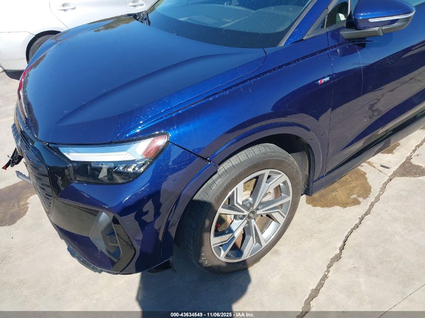 2023 Audi Q4 Sportback E-Tron Premium 50 Quattro VIN: WA122BFZ3PP030559 Lot: 43634549