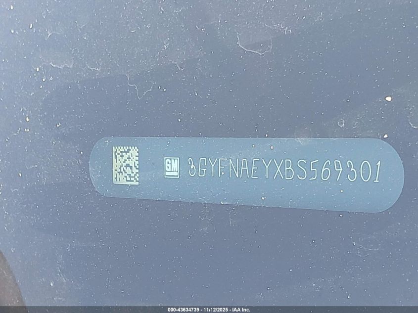 2011 Cadillac Srx Luxury Collection VIN: 3GYFNAEYXBS569301 Lot: 43634739