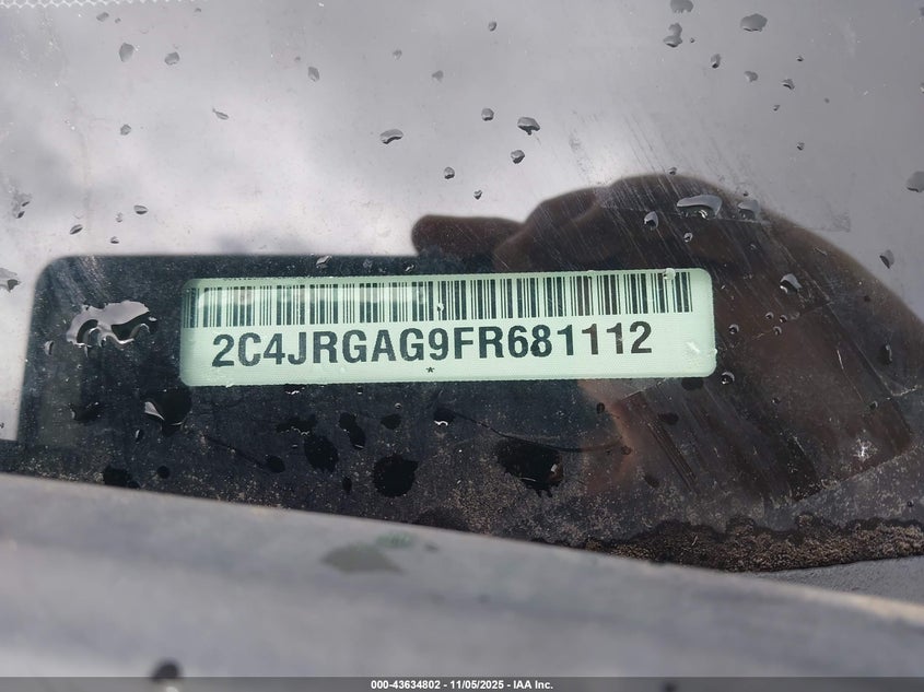 2015 Ram Cargo Tradesman VIN: 2C4JRGAG9FR681112 Lot: 43634802