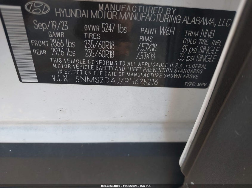 2023 HYUNDAI SANTA FE SEL - 5NMS2DAJ7PH625216