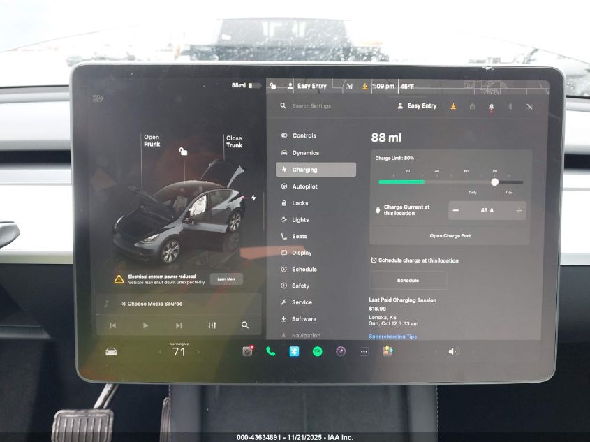 2023 Tesla Model Y Awd/Long Range Dual Motor All-Wheel Drive VIN: 7SAYGAEE6PF881441 Lot: 43634891