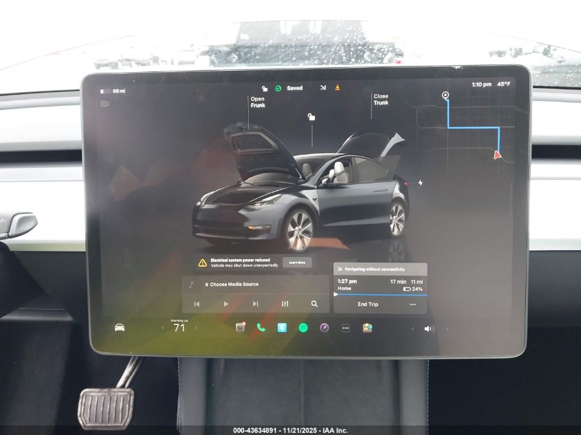 2023 Tesla Model Y Awd/Long Range Dual Motor All-Wheel Drive VIN: 7SAYGAEE6PF881441 Lot: 43634891