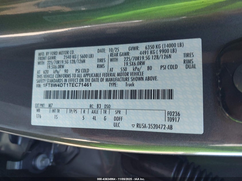 1FT8W4DT1TEC71461 2026 FORD F450 photo no. 8