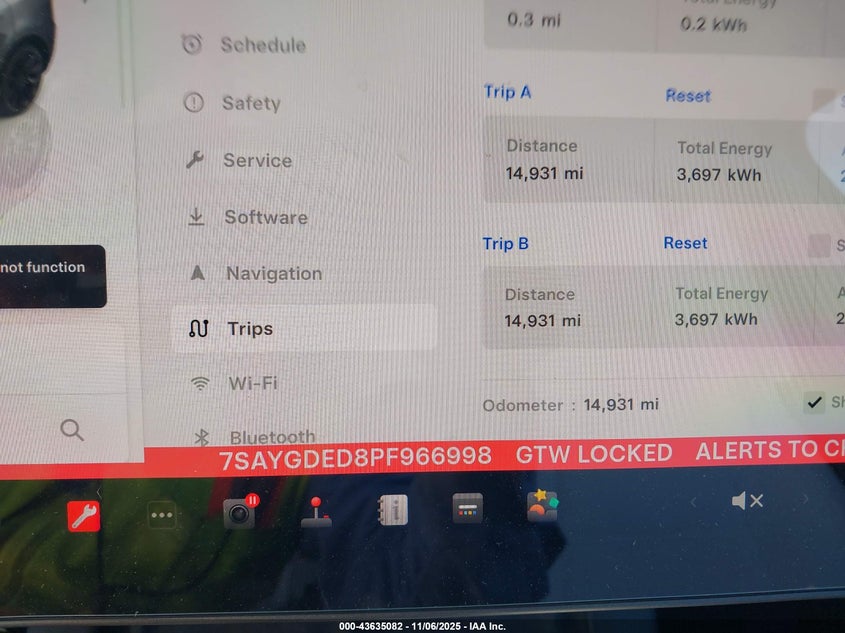 2023 Tesla Model Y Rwd VIN: 7SAYGDED8PF966998 Lot: 43635082
