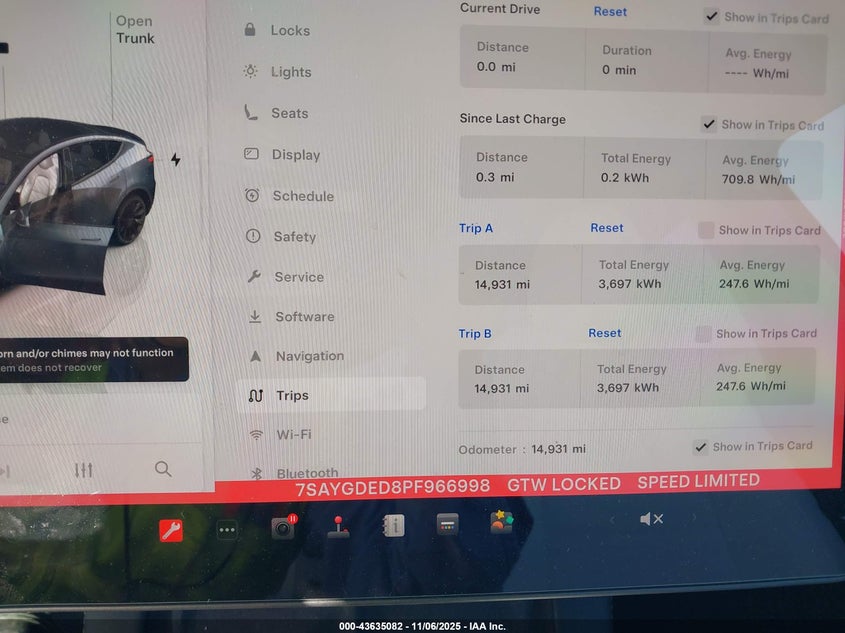 2023 Tesla Model Y Rwd VIN: 7SAYGDED8PF966998 Lot: 43635082