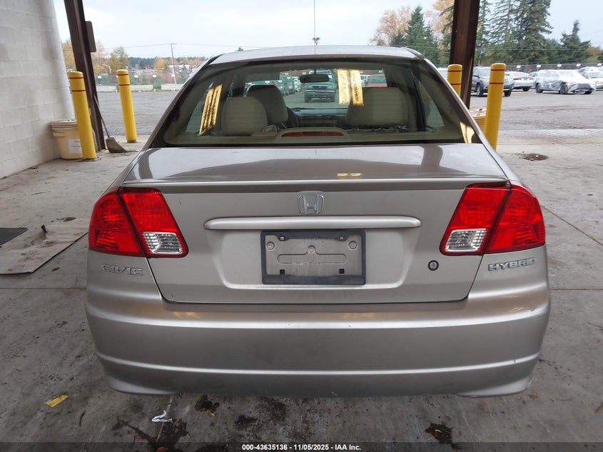 2004 Honda Civic Hybrid VIN: JHMES96644S010121 Lot: 43635136
