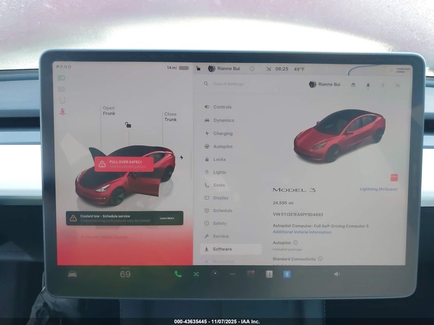 2023 Tesla Model 3 Rear-Wheel Drive VIN: 5YJ3E1EA6PF504893 Lot: 43635445