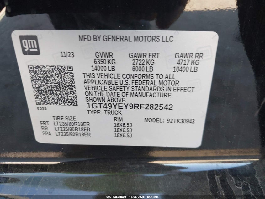 1GT49YEY9RF282542 2024 GMC SIERRA photo no. 9