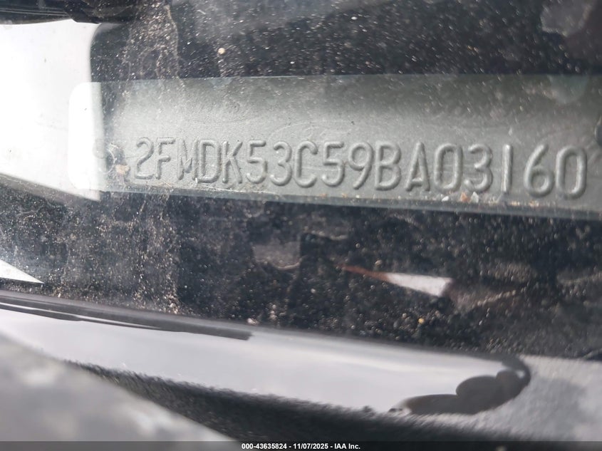 2009 Ford Flex Limited VIN: 2FMDK53C59BA03160 Lot: 43635824