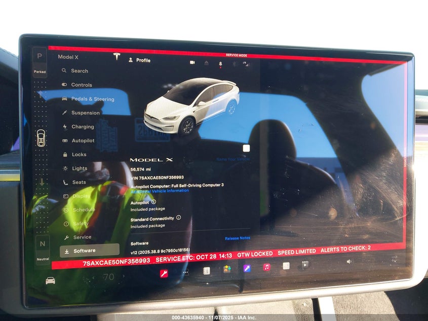 2022 Tesla Model X Dual Motor All-Wheel Drive VIN: 7SAXCAE50NF356993 Lot: 43635940